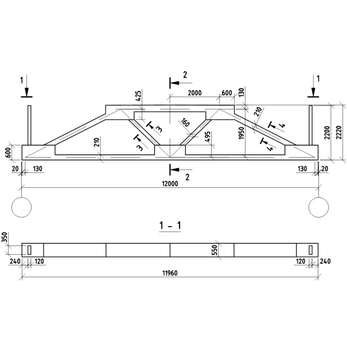 Ферма железобетонная ФСЦ 6-24-3